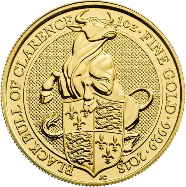 Graded Gold Queen's Beasts Black Bull of Clarence 2018
