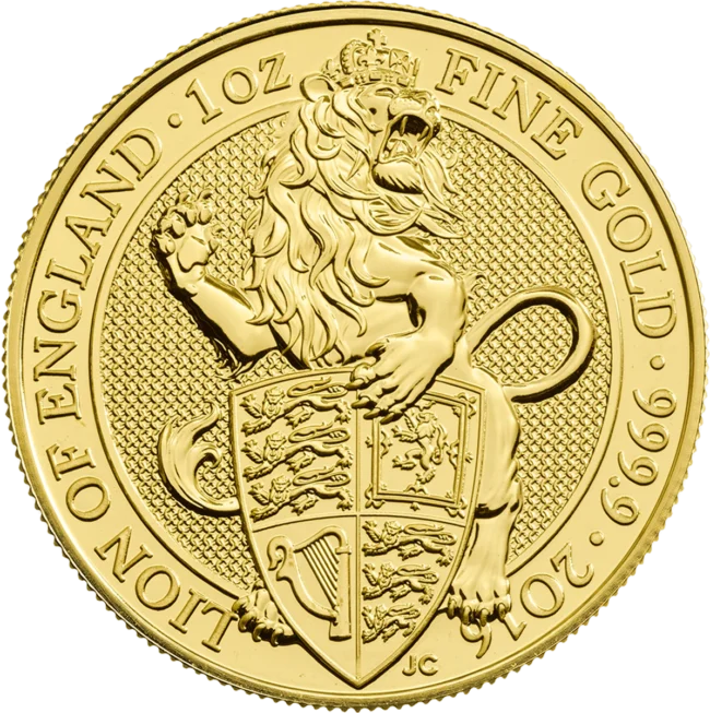 Graded Gold Queen's Beasts Lion of England 2016