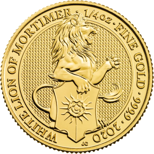 Graded Gold Queen's Beasts White Lion of Mortimer 2020